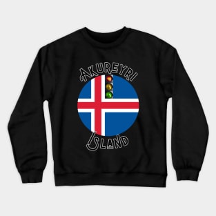 Akureyri Iceland Traffic Island Lovelight T-Shirt Crewneck Sweatshirt